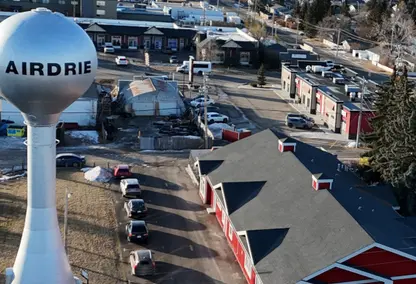Airdrie tower arial image